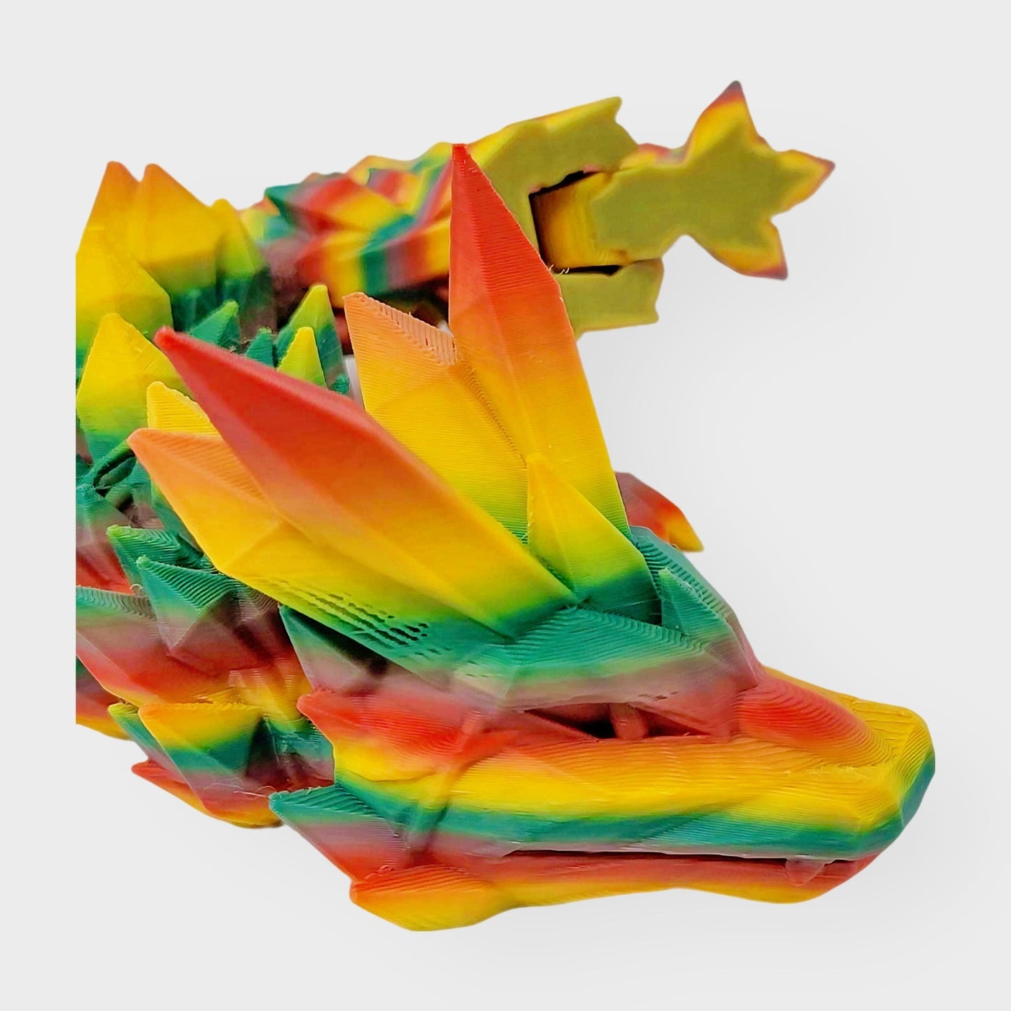 Majestic 12 in Crystal Winged Dragon Sculpture showcasing vibrant colors, perfect for fantasy lovers and collectors.