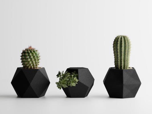 Geo Trio Plant Pot Set - BLB3D Printing