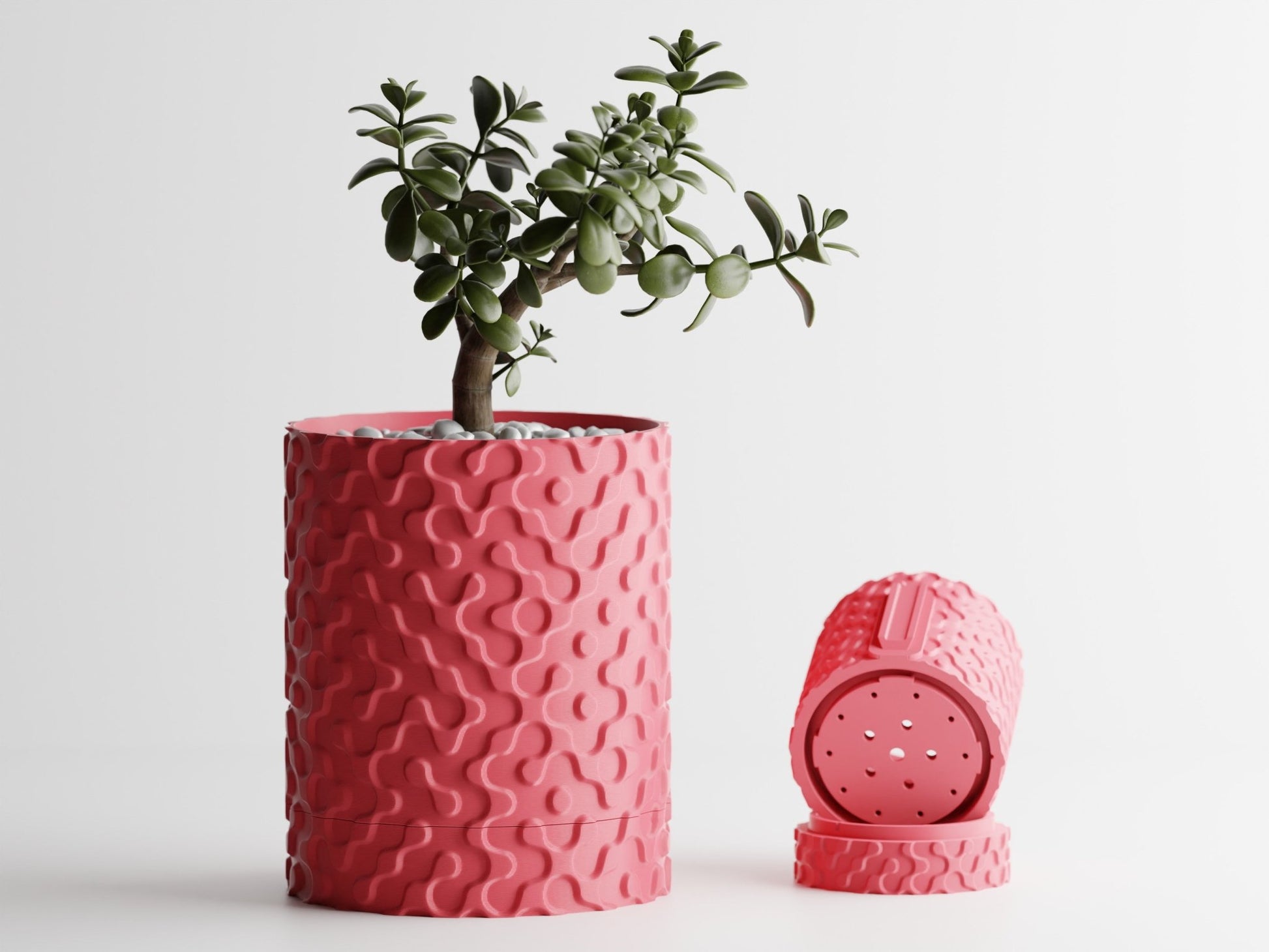 Geo - Wall Mounted Plant Pot With Drip Tray - BLB3D Printing