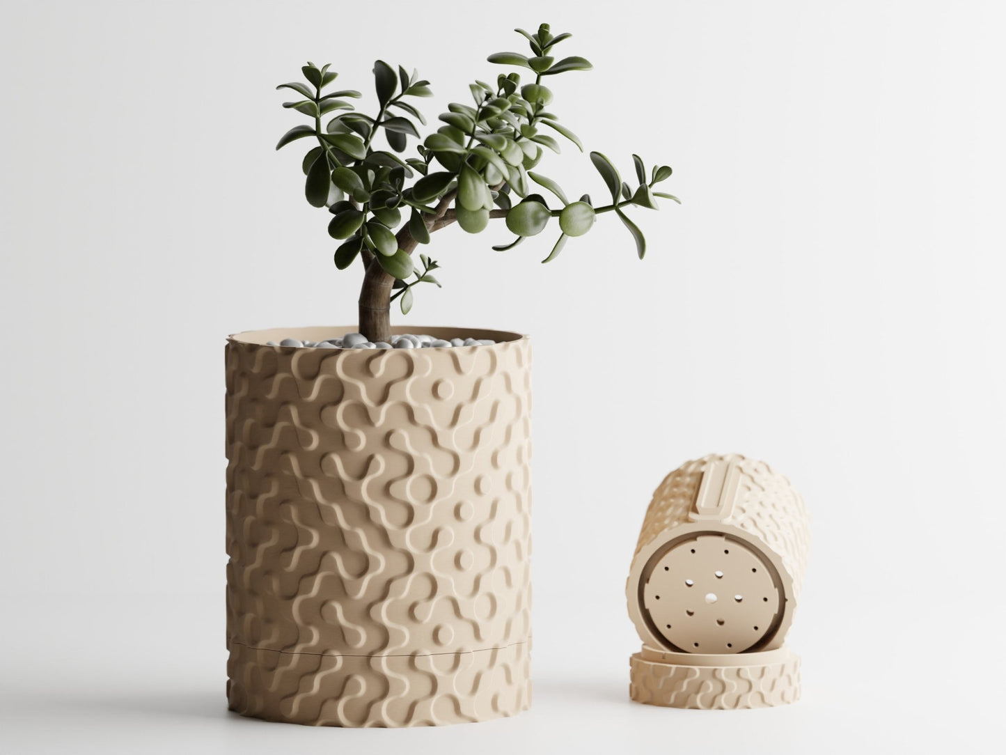 Geo - Wall Mounted Plant Pot With Drip Tray - BLB3D Printing