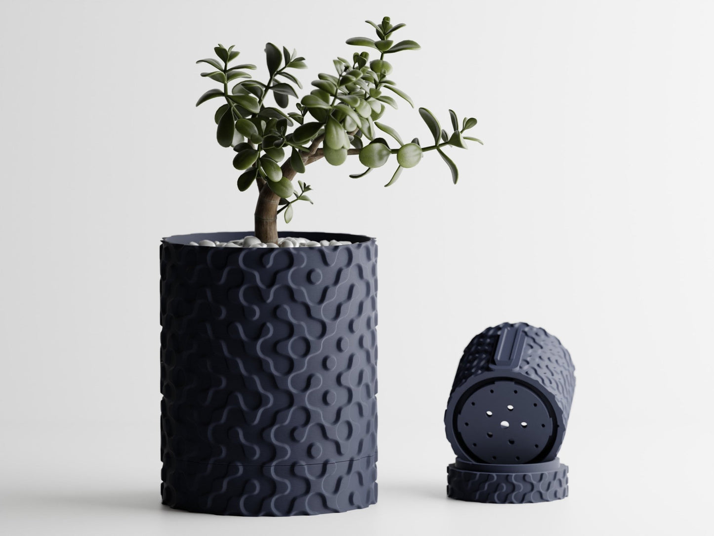 Geo - Wall Mounted Plant Pot With Drip Tray - BLB3D Printing
