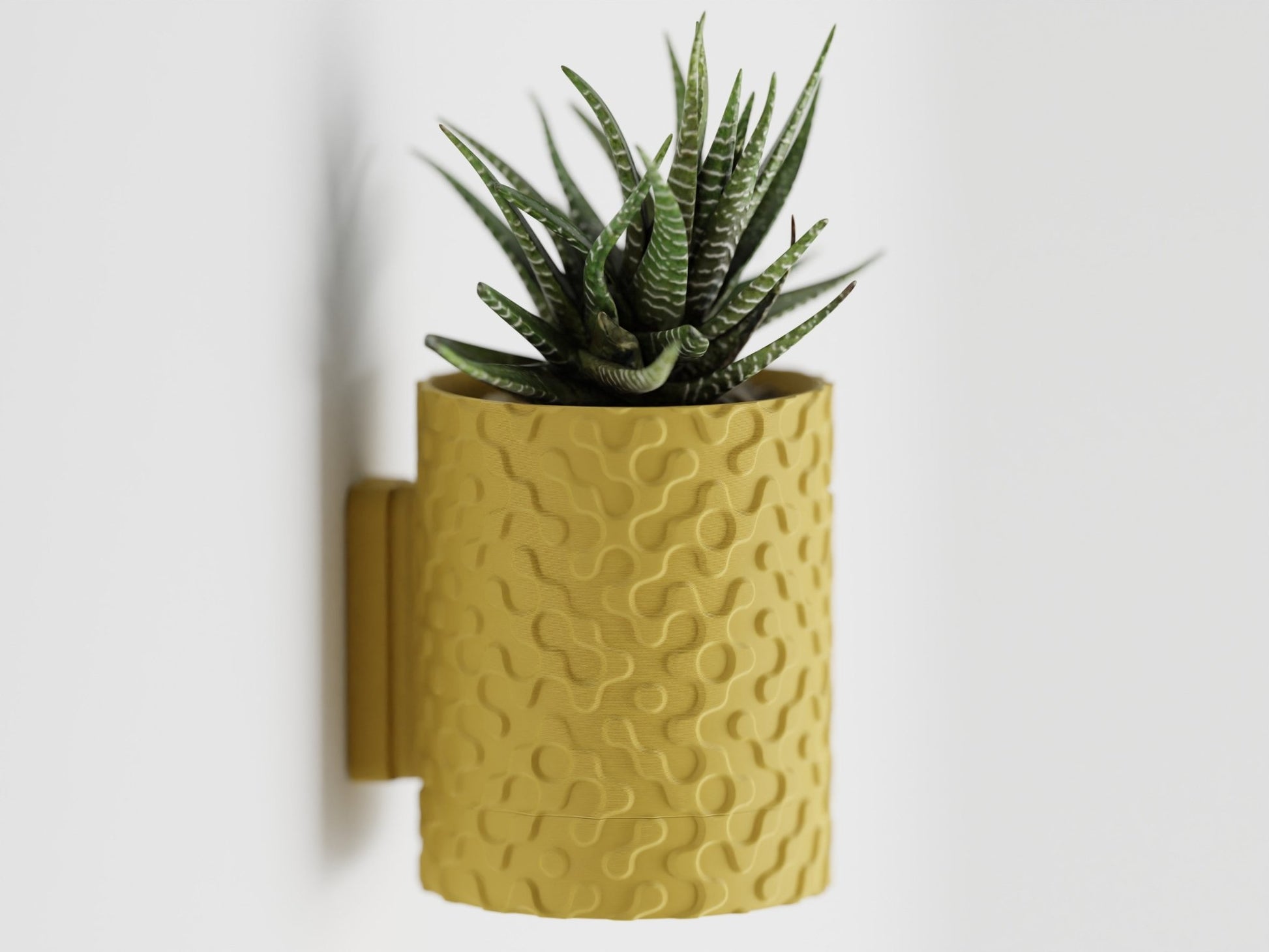 Geo - Wall Mounted Plant Pot With Drip Tray - BLB3D Printing