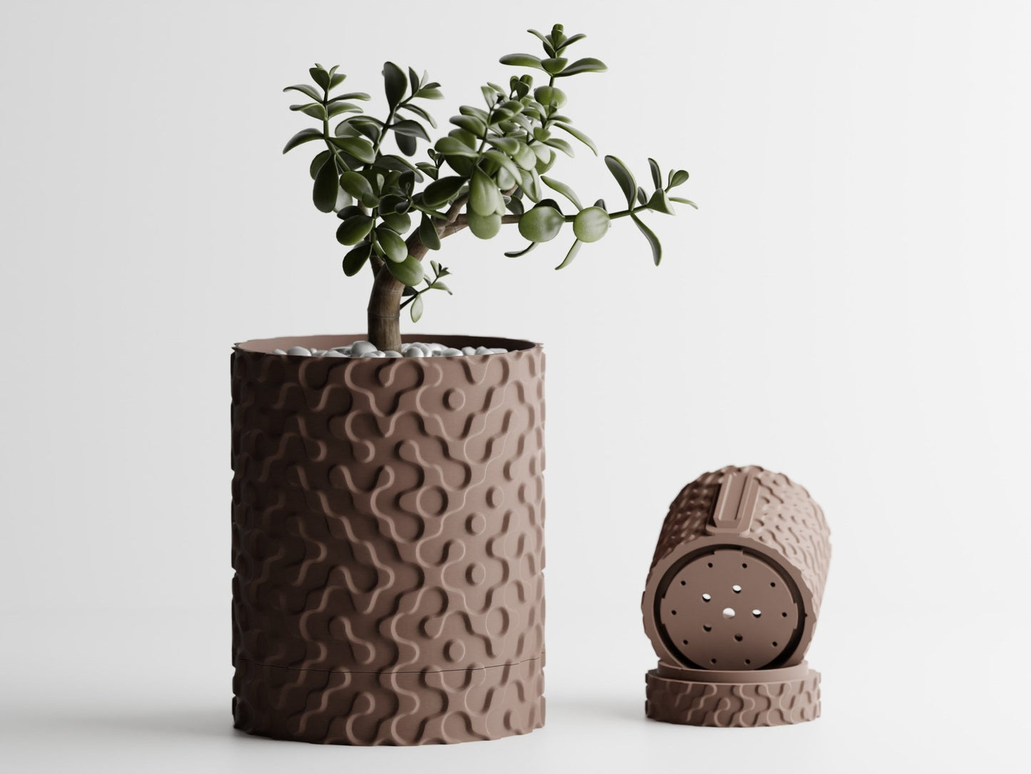 Geo - Wall Mounted Plant Pot With Drip Tray - BLB3D Printing