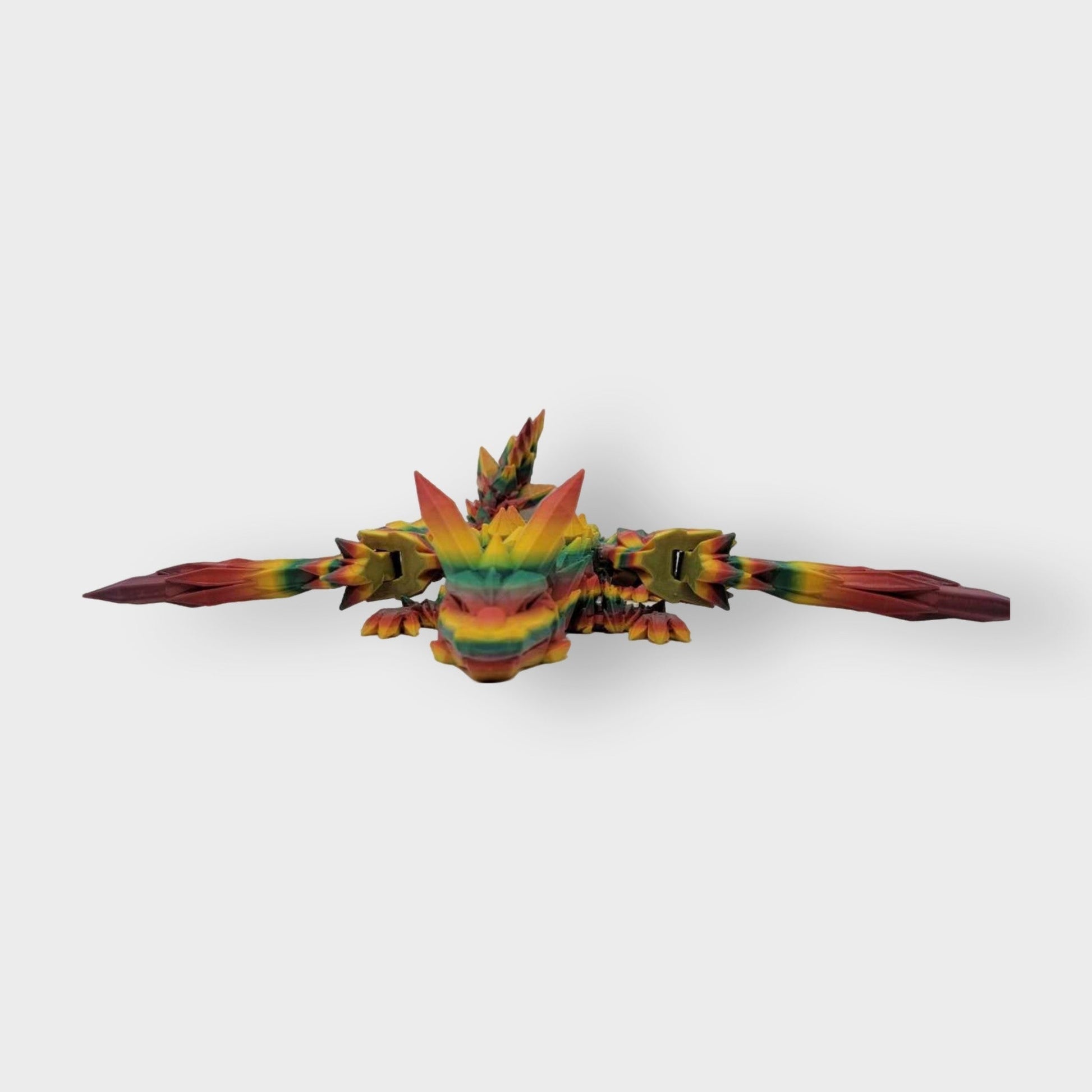 Colorful 12 in Crystal Winged Dragon Sculpture, a stunning fantasy piece that enhances any collection with magical allure.