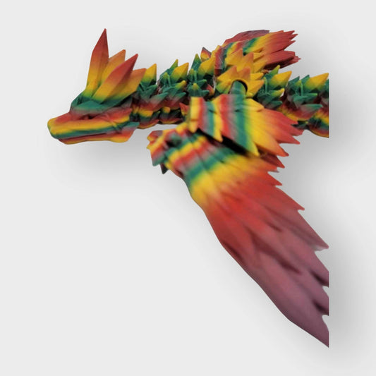 Majestic 12 in Crystal Winged Dragon Sculpture showcasing vibrant colors and intricate details, perfect for fantasy lovers.