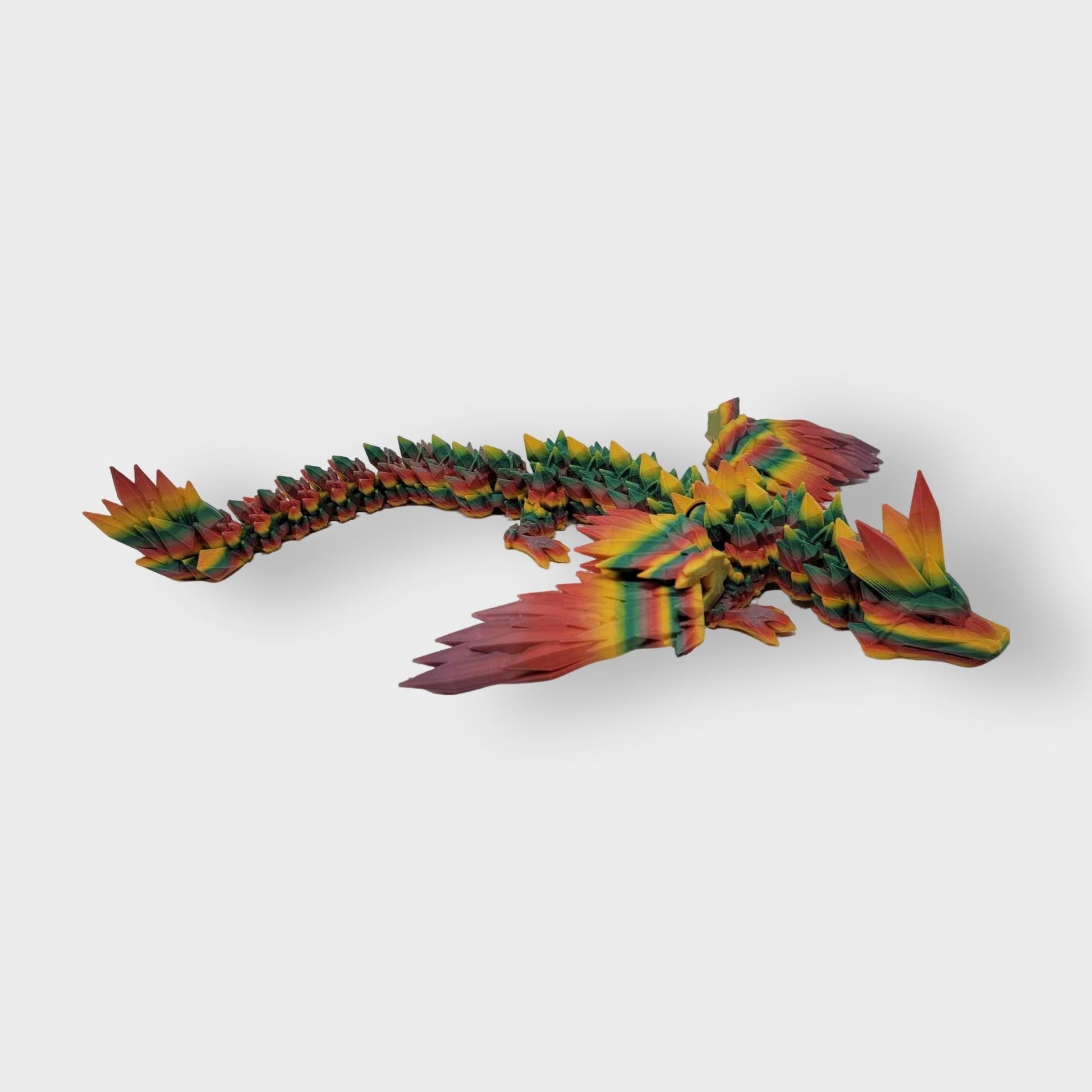Majestic 12 in Crystal Winged Dragon Sculpture, a captivating fantasy masterpiece for your collection.